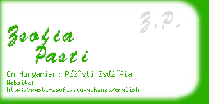 zsofia pasti business card